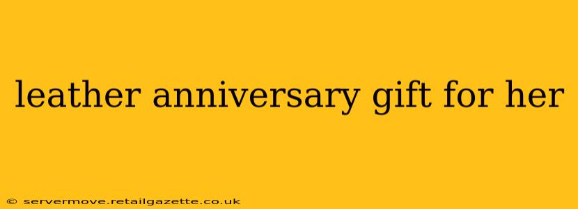 leather anniversary gift for her
