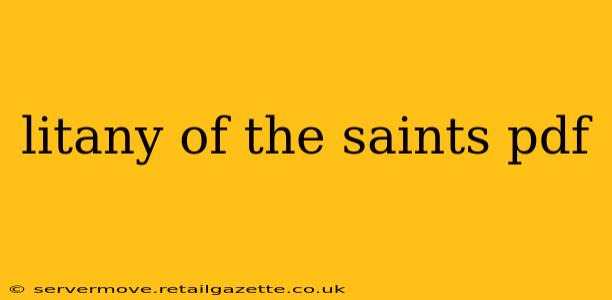 litany of the saints pdf