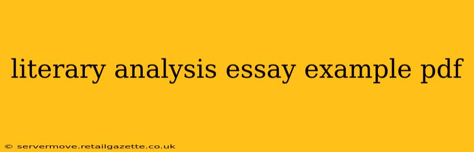 literary analysis essay example pdf