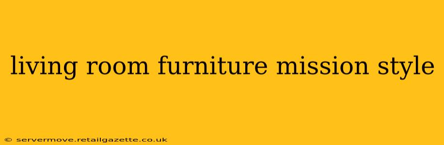 living room furniture mission style