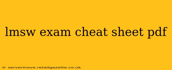 lmsw exam cheat sheet pdf