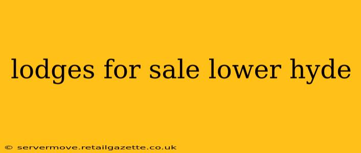 lodges for sale lower hyde