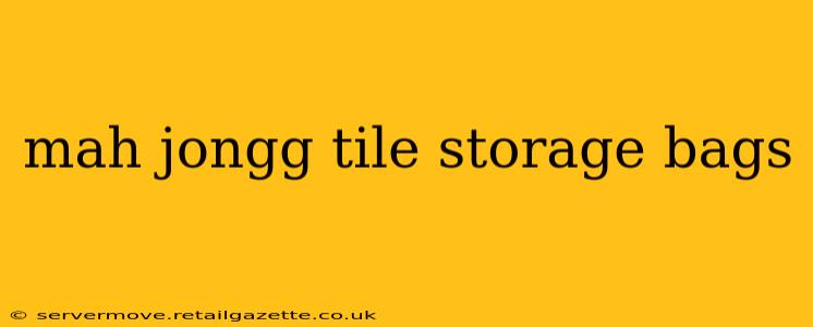 mah jongg tile storage bags