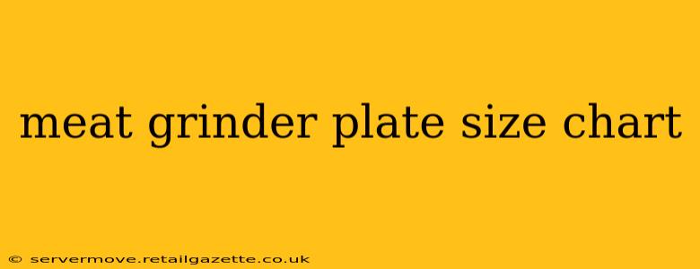 meat grinder plate size chart