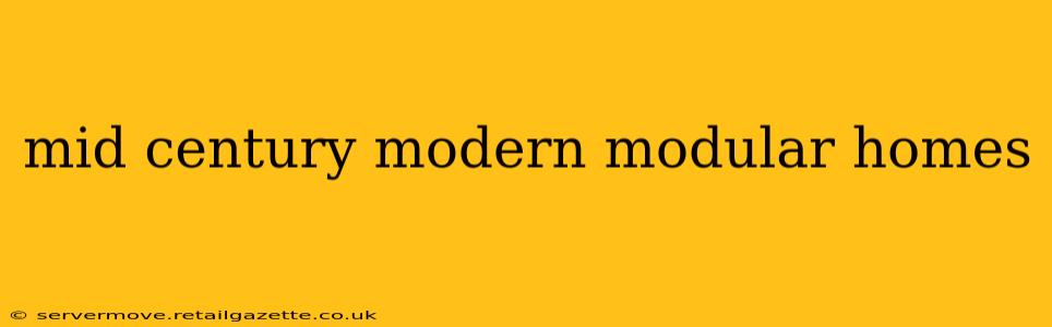 mid century modern modular homes