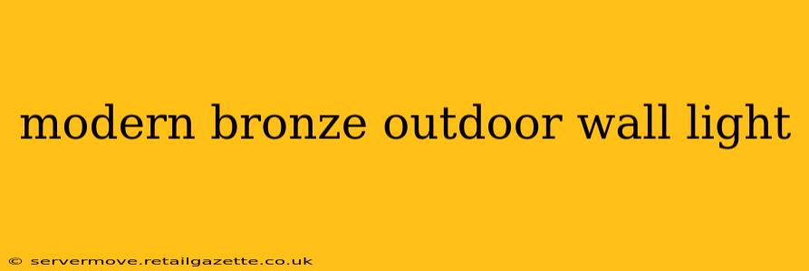 modern bronze outdoor wall light