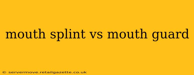 mouth splint vs mouth guard