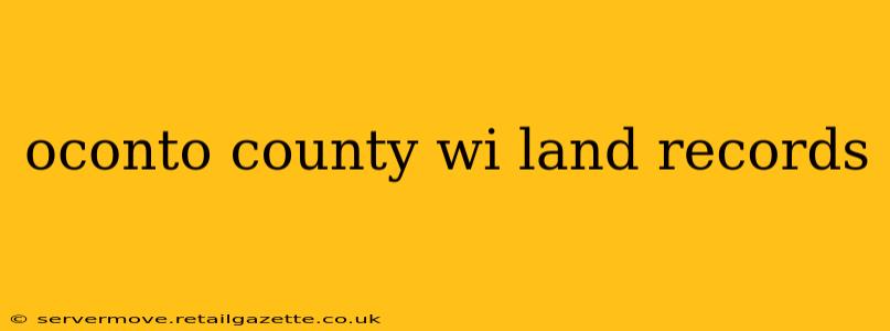 oconto county wi land records