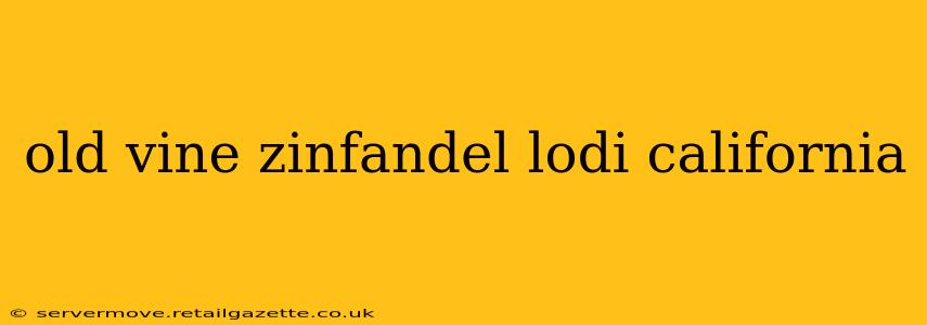 old vine zinfandel lodi california
