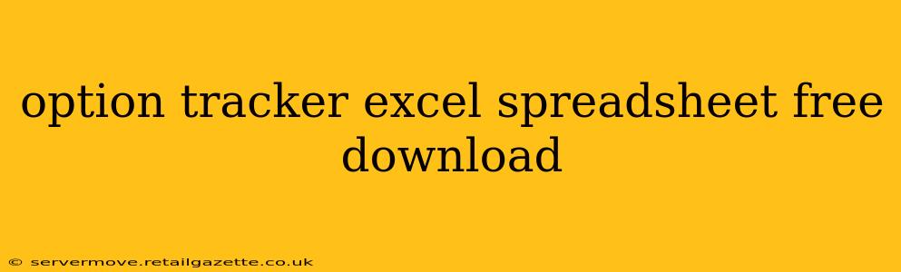 option tracker excel spreadsheet free download