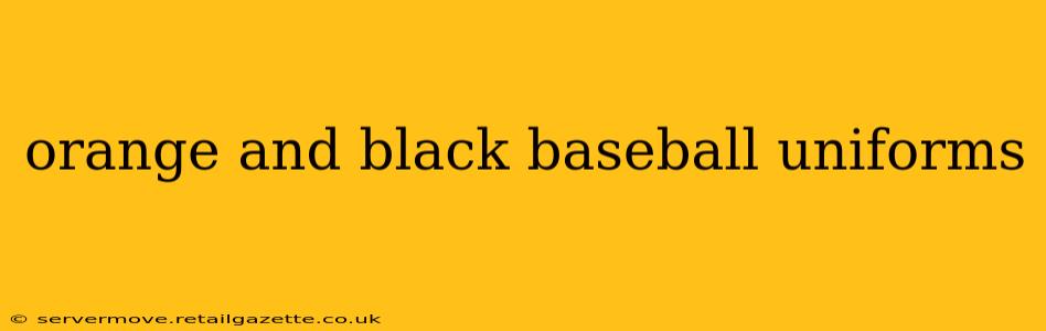 orange and black baseball uniforms