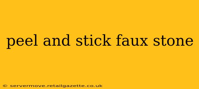 peel and stick faux stone