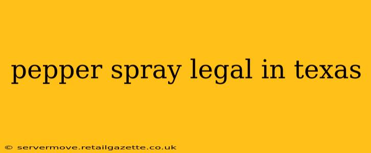pepper spray legal in texas