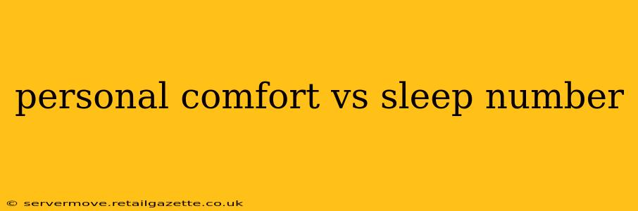 personal comfort vs sleep number