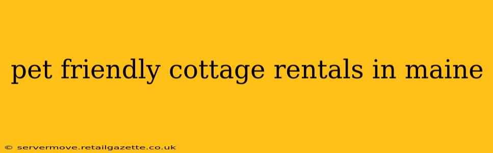 pet friendly cottage rentals in maine