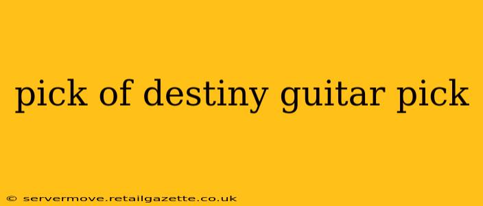 pick of destiny guitar pick