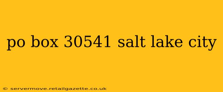 po box 30541 salt lake city
