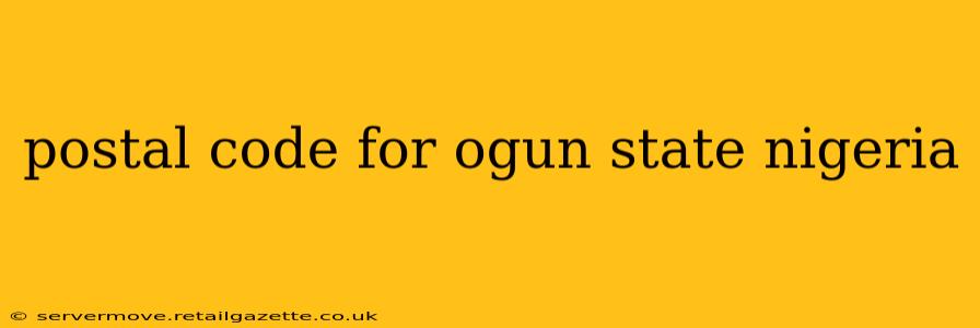 postal code for ogun state nigeria