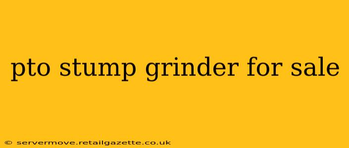 pto stump grinder for sale