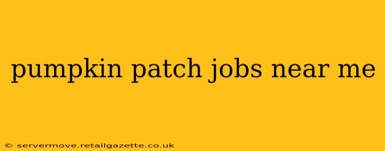 pumpkin patch jobs near me