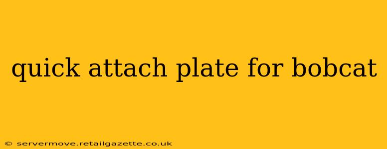 quick attach plate for bobcat