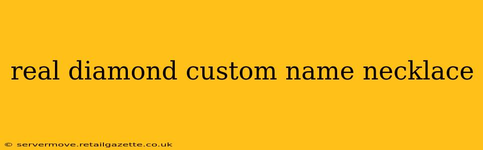 real diamond custom name necklace