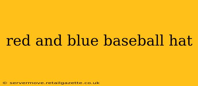 red and blue baseball hat