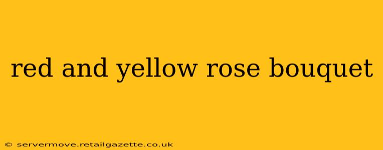 red and yellow rose bouquet