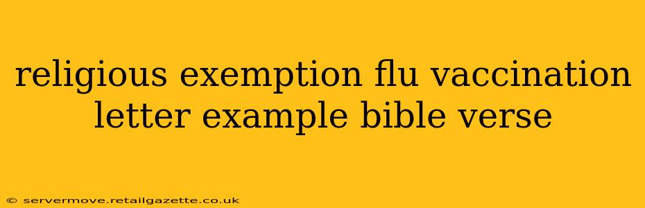 religious exemption flu vaccination letter example bible verse