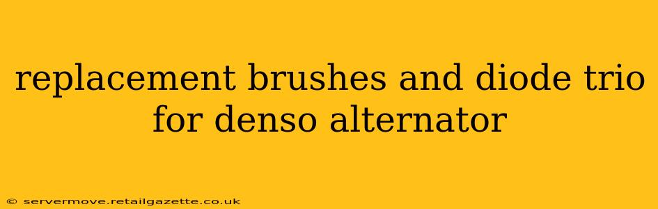 replacement brushes and diode trio for denso alternator