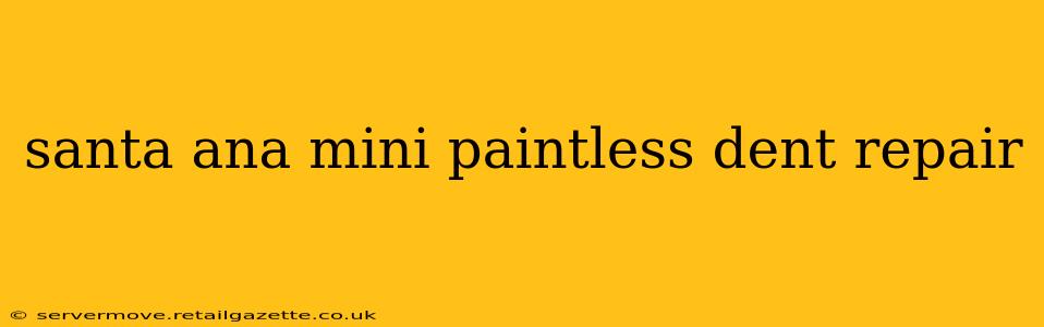 santa ana mini paintless dent repair