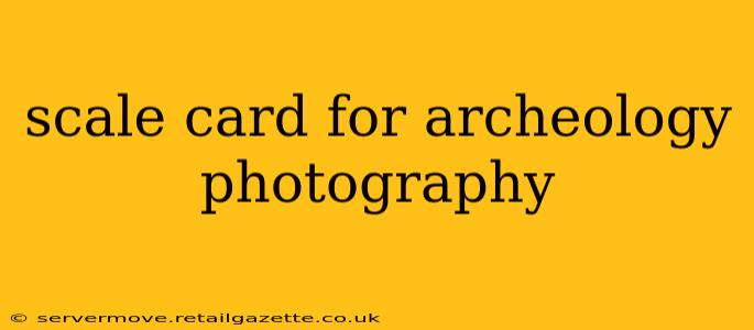 scale card for archeology photography