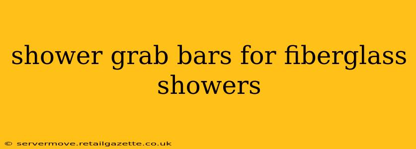 shower grab bars for fiberglass showers