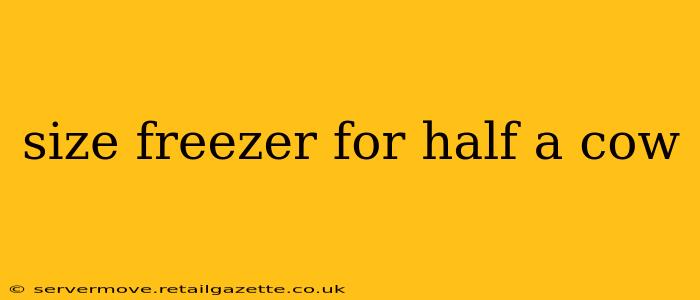 size freezer for half a cow