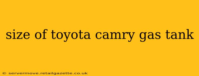 size of toyota camry gas tank