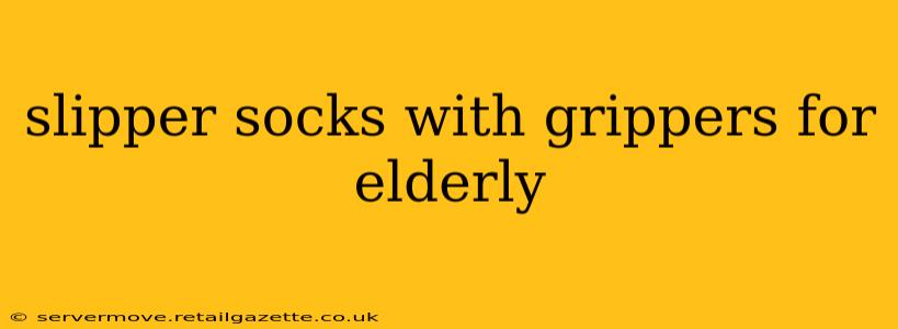slipper socks with grippers for elderly