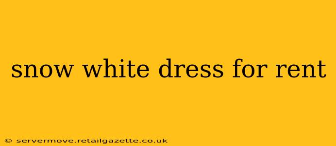 snow white dress for rent