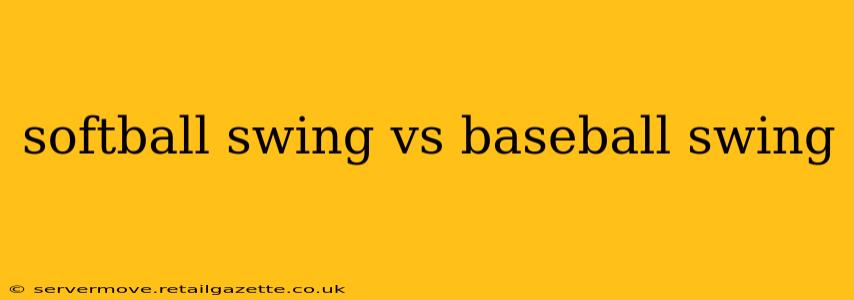 softball swing vs baseball swing