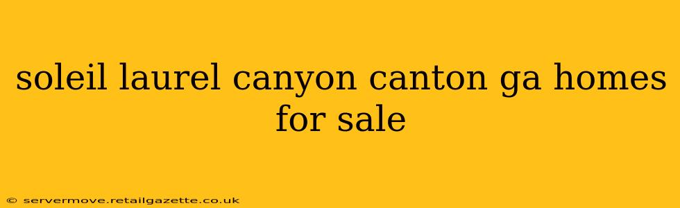 soleil laurel canyon canton ga homes for sale