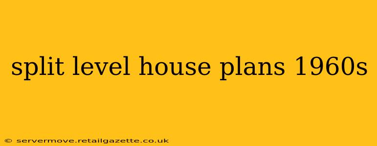 split level house plans 1960s