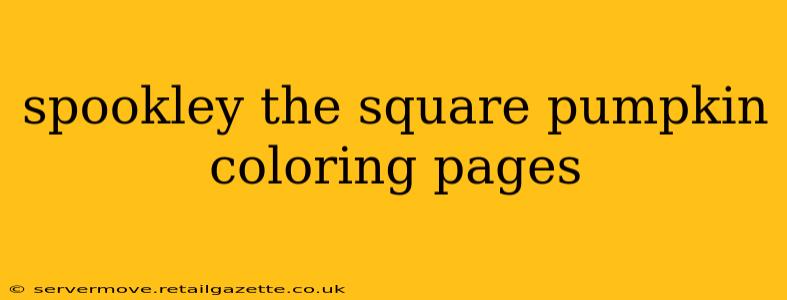 spookley the square pumpkin coloring pages