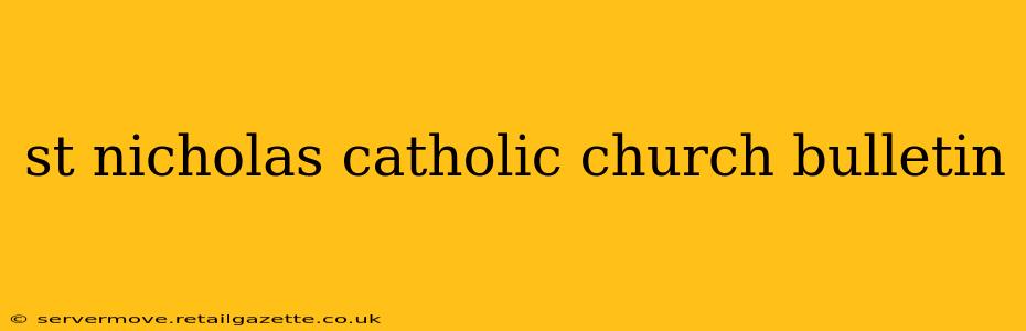 st nicholas catholic church bulletin