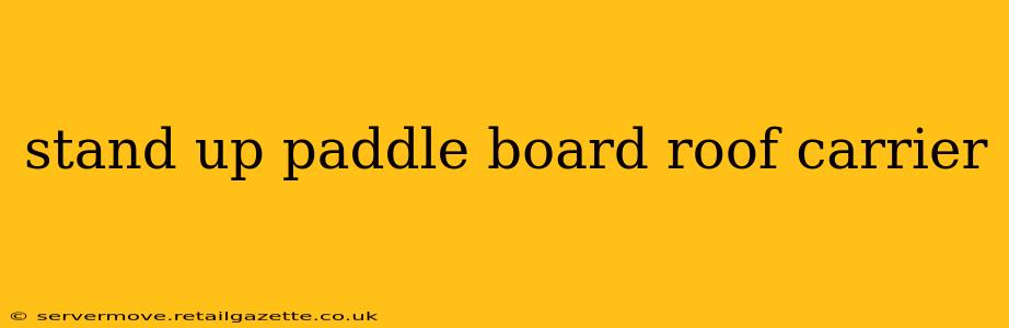 stand up paddle board roof carrier
