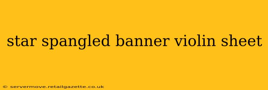 star spangled banner violin sheet