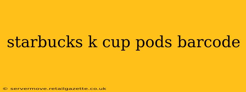 starbucks k cup pods barcode
