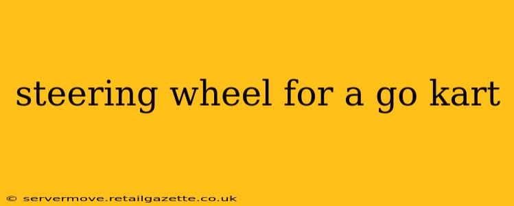 steering wheel for a go kart