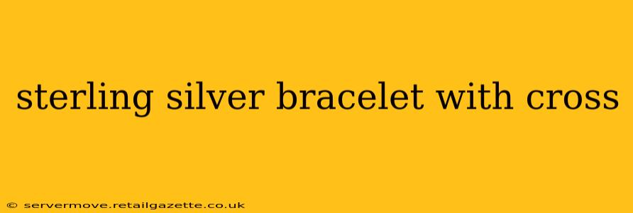 sterling silver bracelet with cross