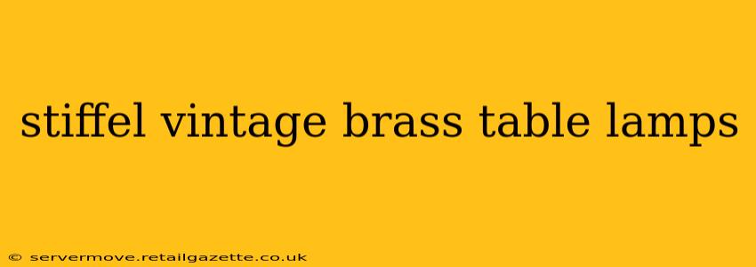 stiffel vintage brass table lamps