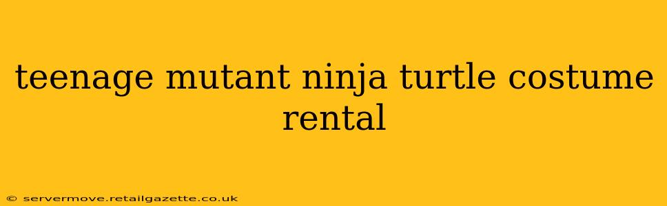 teenage mutant ninja turtle costume rental