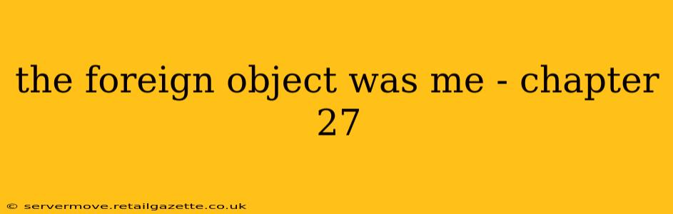 the foreign object was me - chapter 27